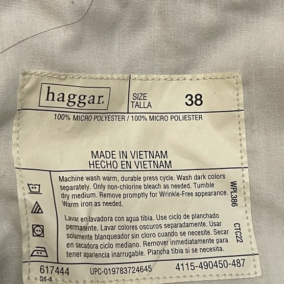 Haggar Pleated Front, Expandable Waistband, sz 38 - Picture 10 of 11